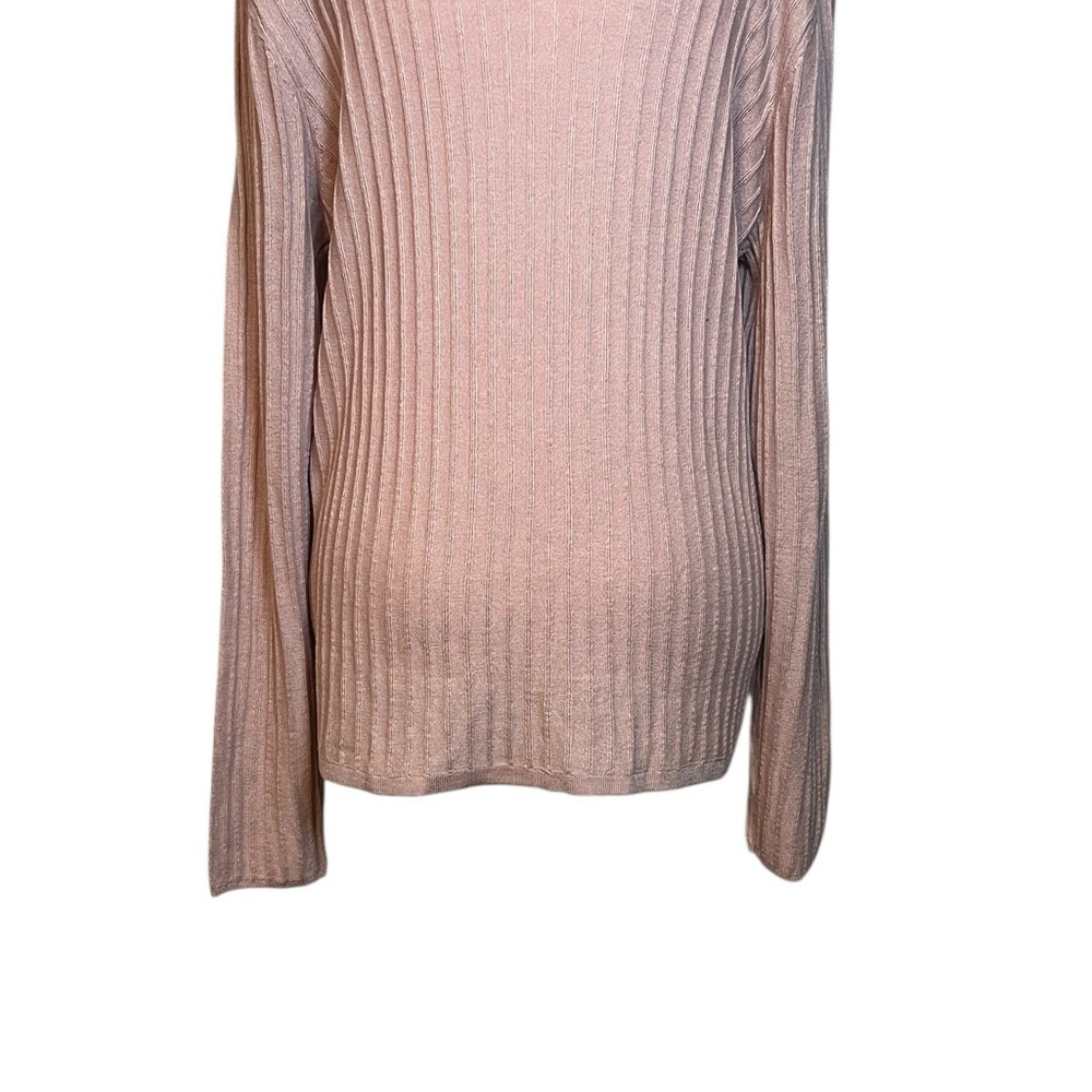 INC International Concepts Blush Pink Ribbed Tie Front Crewneck Sweater New XL - Picture 5 of 11
